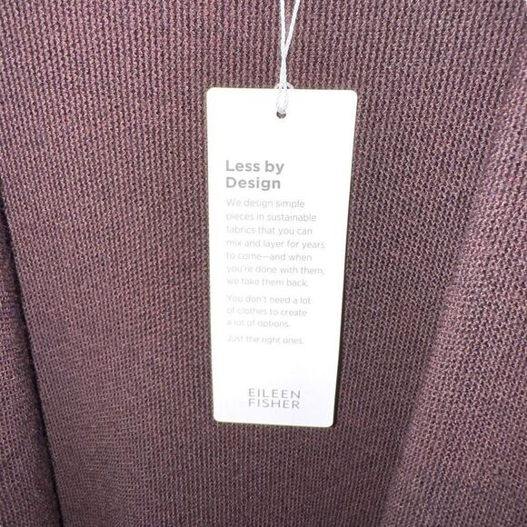 NWT Eileen Fisher Merino Wool Boxy Cardigan in Plum Purple Women’s Sz S - Picture 4 of 5